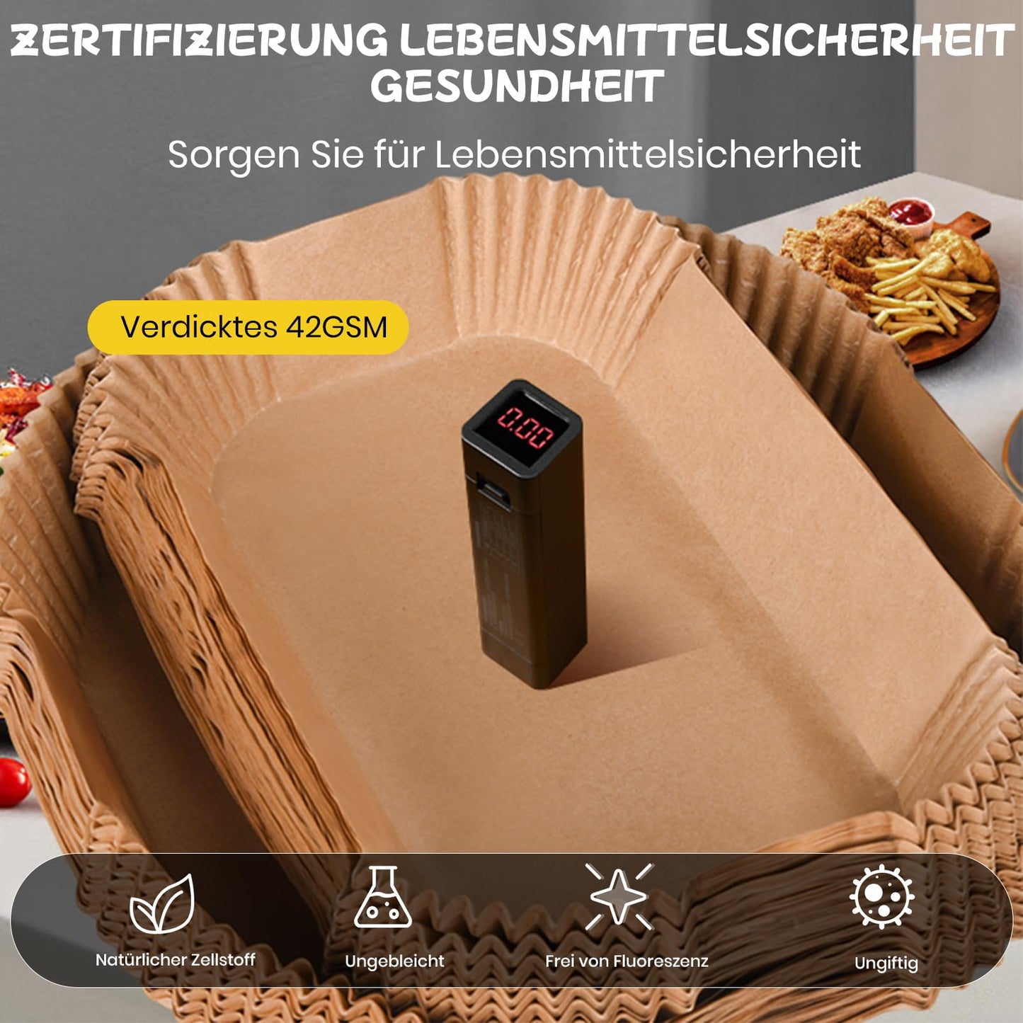 300 stk. airfryer bagepapir til Philips Dual Basket 9L
