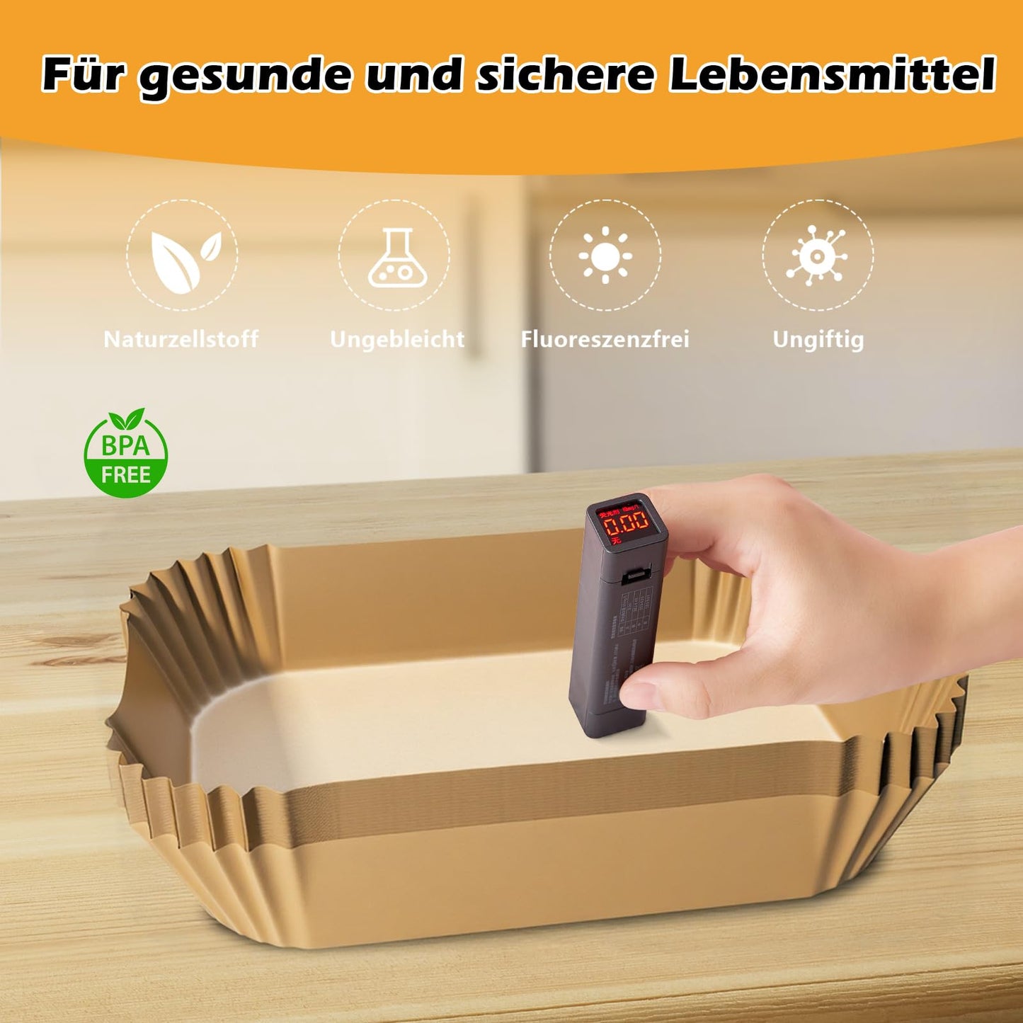 TopEsct 120 stk. airfryer bagepapir til Philips Dual Basket 6L/3L