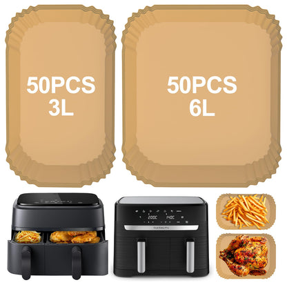 100 stk. airfryer bagepapir til Philips Dual Basket 6L/3L