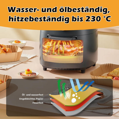 TopEsct 120 stk. airfryer bagepapir til Philips Dual Basket 6L/3L