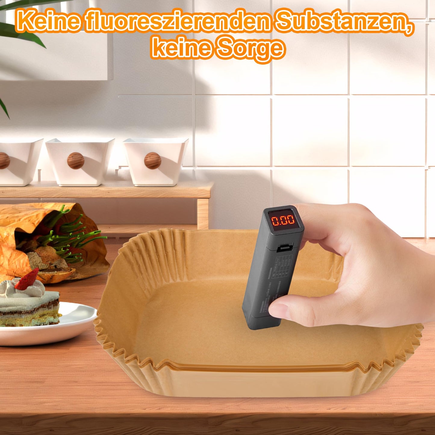 Hivio 220 stk. airfryer bagepapir til Philips Dual Basket 6L/3L