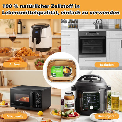 TopEsct 120 stk. airfryer bagepapir til Philips Dual Basket 6L/3L
