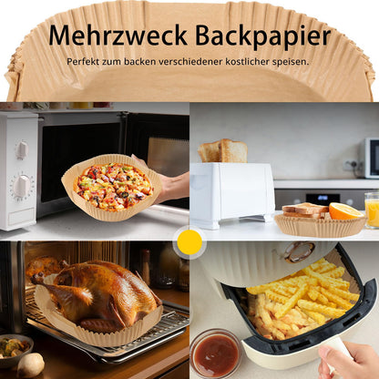 150 stk. airfryer bagepapir XL/XXL 20–24 cm